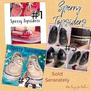 Spectrum Top-Siders sz 7 Red, Cream, Black
